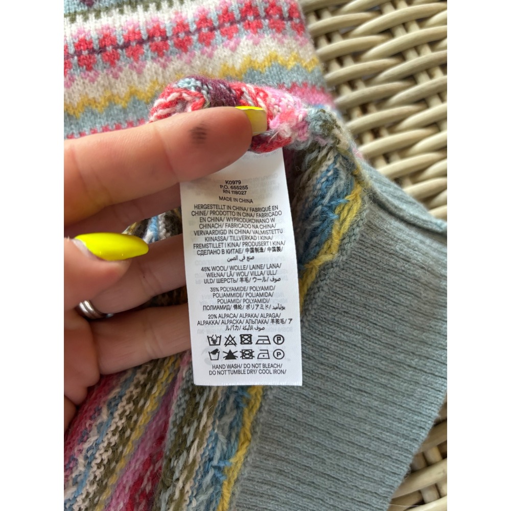 Boden Quinn Boyfriend Fair Isle Alpaca Wool Cardigan Medium cabincore grandpa - Picture 9 of 11